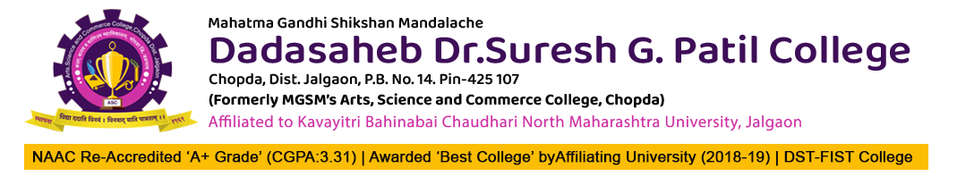 MGSM'S Dadasaheb Dr. Suresh G. Patil College, Chopda